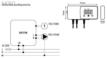 ENGO EPC11W Sterownik do pompy CO lub CWU